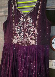 Elegant Sequined Ethnic Gown