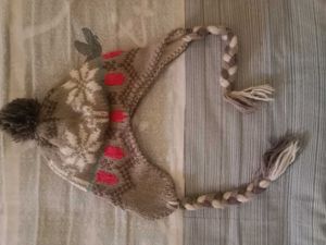 Cozy Knit Hat with Pom and Braids