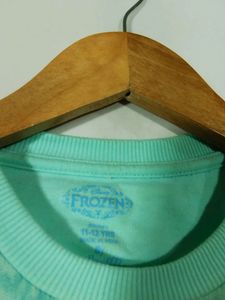 Frozen Sea Blue Printed Top (Girls)