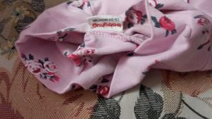 Pink Floral Turtleneck T-Shirt