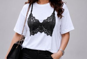 : Women White Round Neck Printed Corset T-Shirt |
