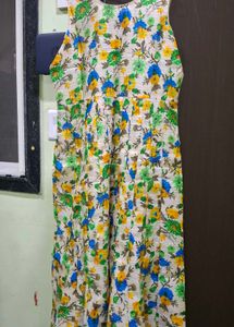 Floral Print Ethnic Gown