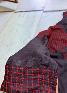 black embroidered kurta