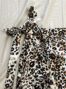 Stylish Leopard Print Wrap Skirt