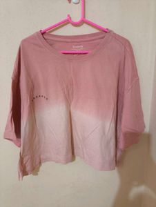 Pink Tie-Dye Cropped T-Shirt