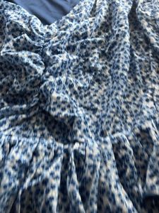 Blue Floral Midi Dress