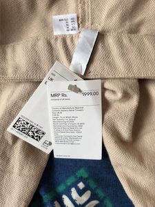 Beige Wide Leg Trousers