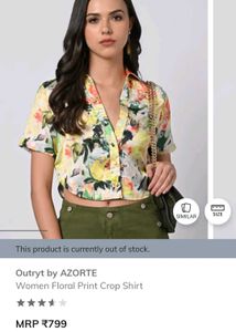 Outryt Satin Crop Shirt