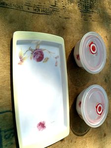 new Food Storage Containers with Lids&amp; tray