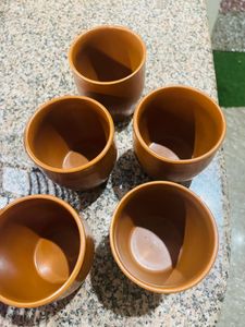 Set of Terracotta Drinking Cups