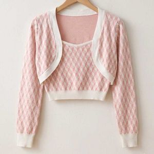 Pink Crop Top with Jacket 2-peice