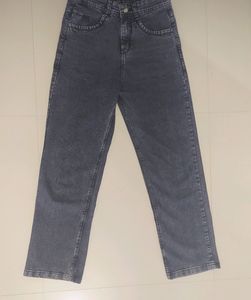 Charcoal Grey Straight Comfortable Jeans (Woman)