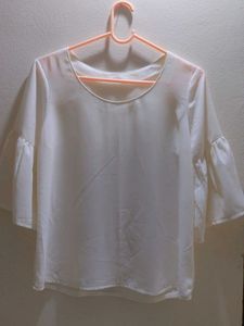 Chic White Bell Sleeve Top bust 32/34