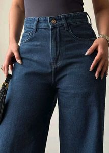 dark blue baggy jeans