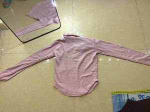 Ribbed Half-Zip Long Sleeve Top