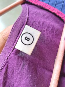S Size Super Comfy Purple Cotton Kurti.No Flaws