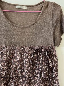 Sparkly Ruffle Floral Dress
