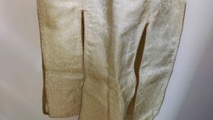 Cream Top And Blue Skirt Ethnic Wear