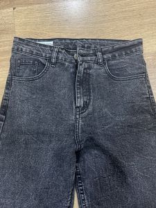 Korean Acid Wash Wide Leg Jeans Size 28