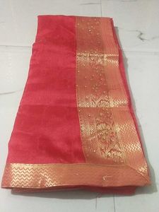 Cotton Silk Diamond Work Saree With blouse