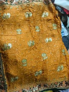 Embroidered saree and blouse