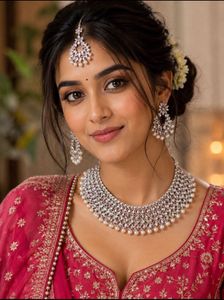 Exquisite bridal Kundan Necklace Set with Earrings