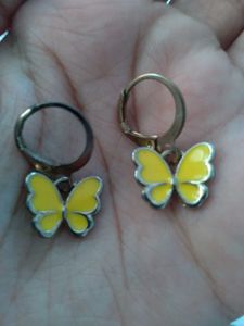 Cute Yellow Butterfly Earrings