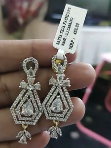 Sparkling Teardrop Dangle Earrings