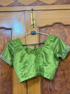 Beautiful Green Embroidered Blouse