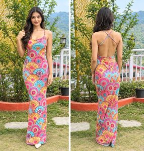 Vibrant Print Maxi Dress