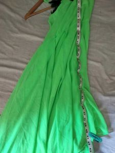 Neon Green Lace Trim Cami Dress