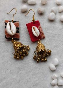 Boho Fabric Necklace &amp; Earring Set