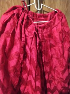 hot pink golden zari ethnic skirt