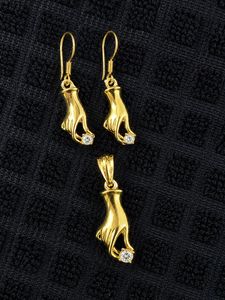 Hand-Shaped Gold-Tone Jewellery Set