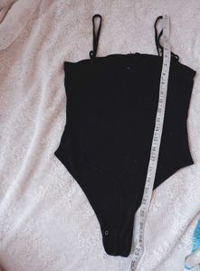 Beutiful Ribbed Front Open Hooks Bodysuit