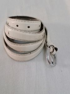White Belt For Girls Slim Belt 1 Inches Width