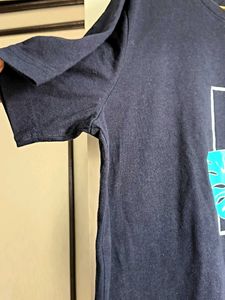 Navy Blue Graphic Print T-Shirt