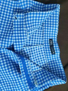 Blue Gingham Pants