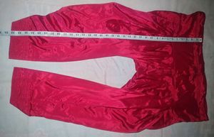creap silk red suit Embroidery+dupatta