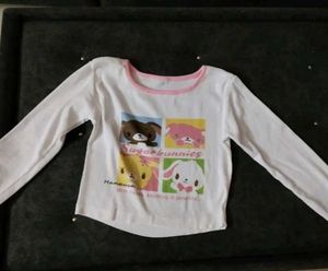 Cute Kawaii Long Sleeve Cropped Top
