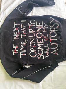 Graphic Print Black Sweatshirt