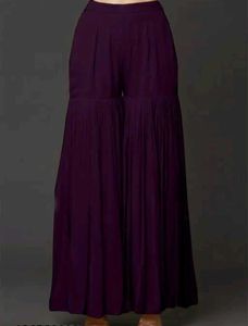 Stylish Purple Kurta Set with White Zigzag Print