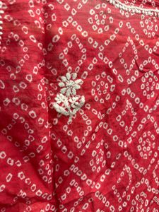 Lucknowi Chikankari Red Kurta