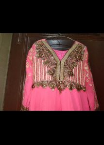 Vibrant Pink Embellished Ethnic Gown