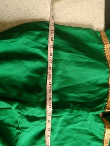 Teal Sharara With Lace Work Jorget Fabric