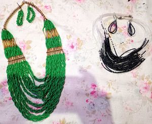 Handcrafted Beaded Necklace & Earring Sets