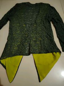Chic Olive Green Textured Blazer