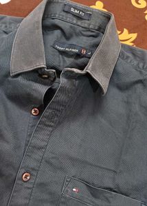 Men's Dark Blue Casual Shirt