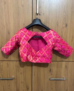 Pink Banarasi silk Blouse