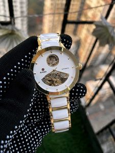 RADO WHITE CERAMIC Automatic Open Heart MENS WATCH